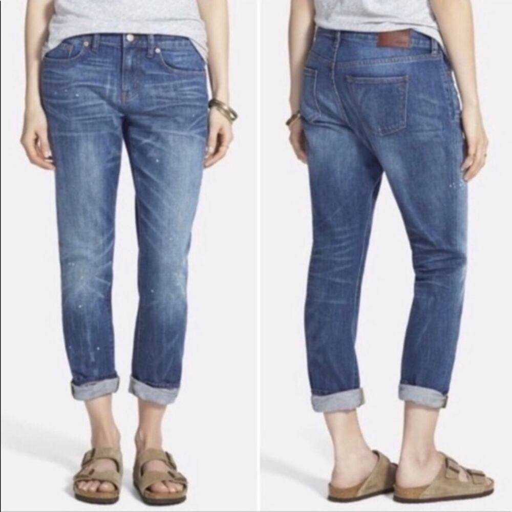 Madewell Slim Boy Paint Splatter Jeans